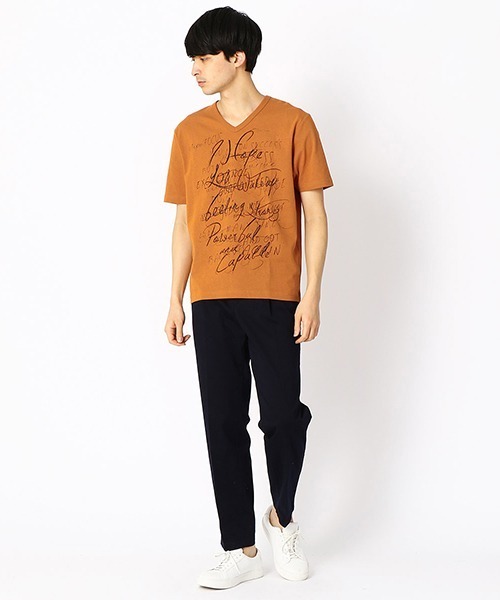 COMME CA ISM(コムサイズム)の「Vネック プリントTシャツ(Tシャツ/カットソー・メンズ・ホワイト/ブラック/カーキ/オレンジ・MEDIUM/LARGE/X-LARGE)」の13枚目の写真
