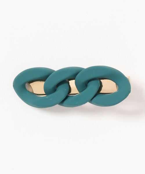 Fun & Daily（ファンアンドデイリー）の「F&D : マットチェーンヘアクリップ（バレッタ/ヘアクリップ・レディース・ブラック/ベージュ/ブルーグリーン/レッド/オレンジ・FREE）」の3枚目の写真