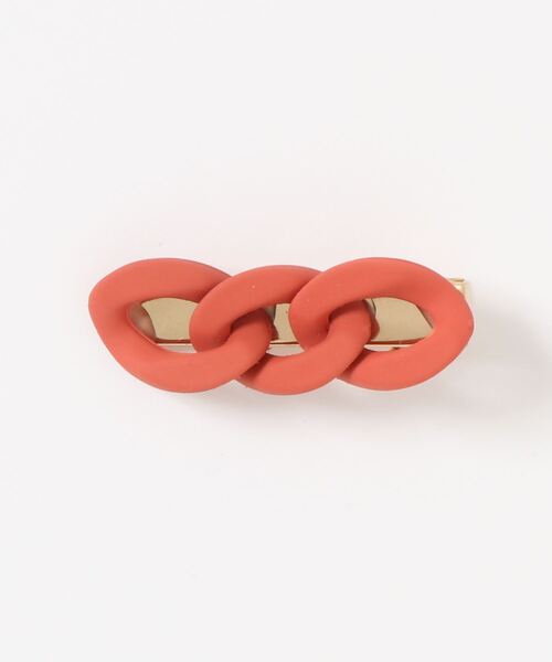 Fun & Daily（ファンアンドデイリー）の「F&D : マットチェーンヘアクリップ（バレッタ/ヘアクリップ・レディース・ブラック/ベージュ/ブルーグリーン/レッド/オレンジ・FREE）」の5枚目の写真