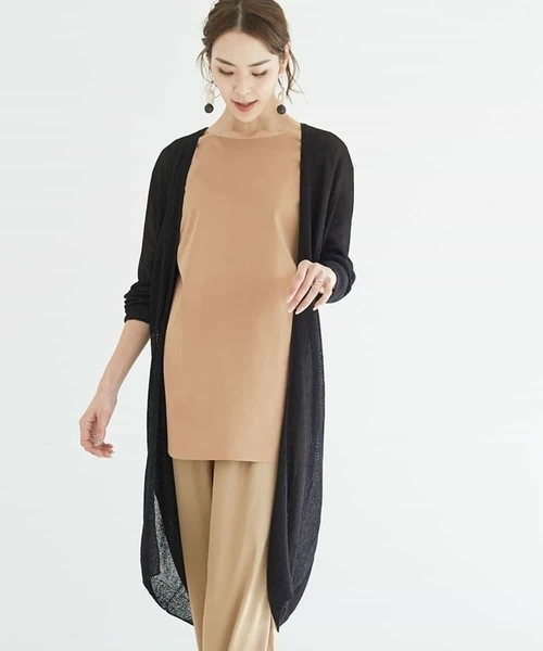 洗える セール Klein ミッシェル クラン のカーディガン Klein Klein ミッシェル クラン のファッション 洗える ドライタッチロングカーディガン カーディガン Michel いいスタイルの カーディガン