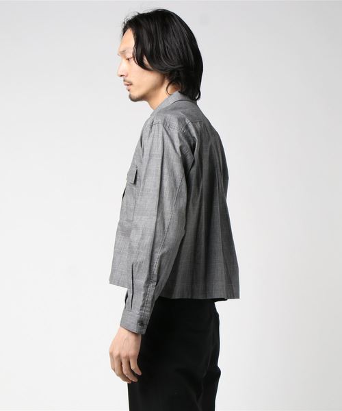 Juha(ユハ)の「【JUHA】クロップチェックシャツ(シャツ/ブラウス・メンズ・グレー/ベージュ・2)」の4枚目の写真