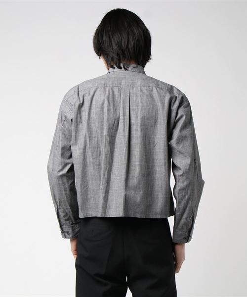 Juha(ユハ)の「【JUHA】クロップチェックシャツ(シャツ/ブラウス・メンズ・グレー/ベージュ・2)」の3枚目の写真