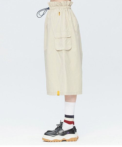 ROMANTIC CROWN(ロマンティッククラウン)の「『ROMANTIC CROWN』GNAC EASY BANDING SKIRT/GNAC イージーバンディングスカート(スカート・レディース・ベージュ/ネイビー・M)」の11枚目の写真