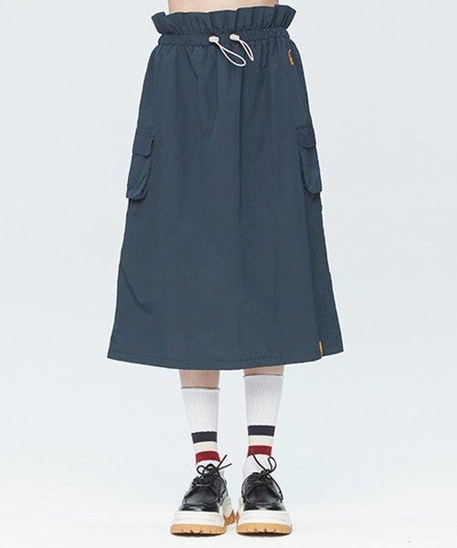 ROMANTIC CROWN(ロマンティッククラウン)の「『ROMANTIC CROWN』GNAC EASY BANDING SKIRT/GNAC イージーバンディングスカート(スカート・レディース・ベージュ/ネイビー・M)」の3枚目の写真