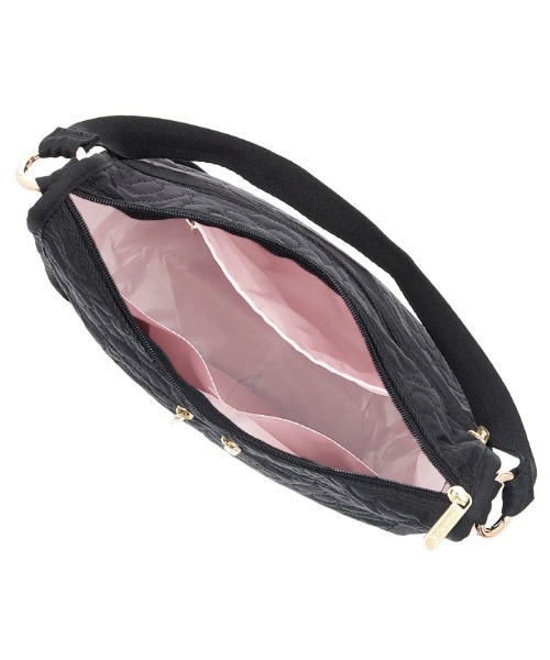 レスポートサック ショルダーバッグ パフィーブロッサムズ ブラック×ピンク 花柄 LeSportsac ショルダーバッグ バッグ 「日本限定」DELUXE