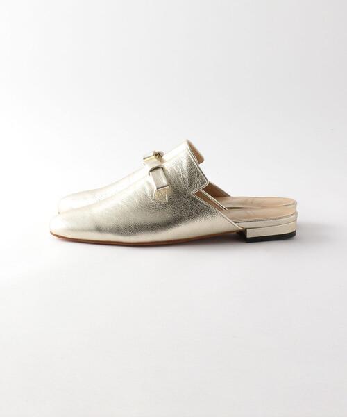 Steven Alan(スティーブンアラン)の「<Steven Alan>RIBBON LEATHER SLIPPERS/シューズ(その他シューズ・レディース・ゴールド・37h/36h/36/37)」の2枚目の写真