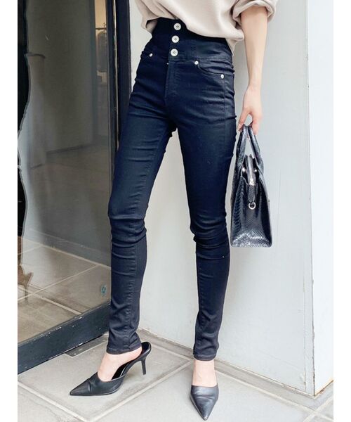 GYDA(ジェイダ)の「basic H/Wスキニーデニムパンツ(デニムパンツ・レディース・ブラック/インディゴブルー/ブルー/ライトブルー・SMALL/MEDIUM/X-SMALL)」の2枚目の写真