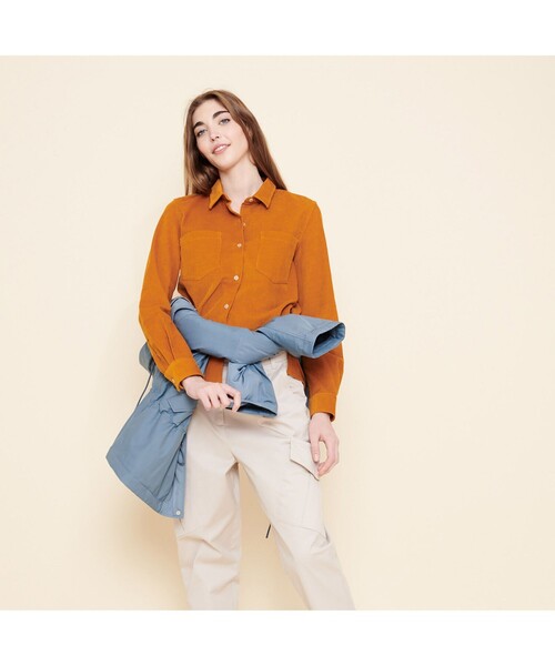 AIGLE(エーグル)の「CENDEL(シャツ/ブラウス・レディース・ブラウン/ネイビー・36/40/38)」の7枚目の写真