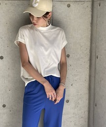 bohmal | USAコットンモックネックフレンチＴシャツ(Tシャツ/カットソー)
