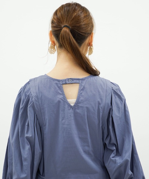 archives（アルシーヴ）の「サイドリボンチュニック（シャツ/ブラウス・レディース・ブラウン/ブルー/オフホワイト・MEDIUM）」の17枚目の写真