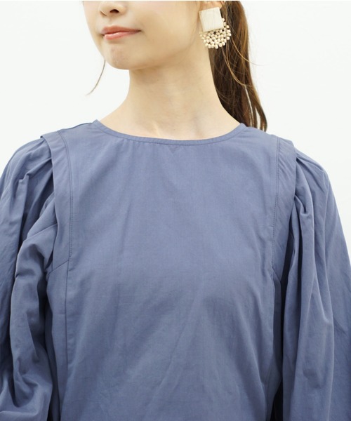 archives（アルシーヴ）の「サイドリボンチュニック（シャツ/ブラウス・レディース・ブラウン/ブルー/オフホワイト・MEDIUM）」の15枚目の写真