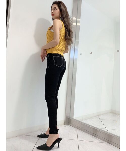 GYDA（ジェイダ）の「ワンウォッシュハイウエストパンツ（デニムパンツ・レディース・ブラック/インディゴブルー・SMALL/MEDIUM/X-SMALL/XX-SMALL/LARGE）」の14枚目の写真