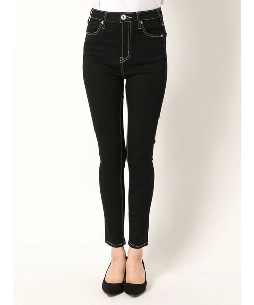 GYDA（ジェイダ）の「ワンウォッシュハイウエストパンツ（デニムパンツ・レディース・ブラック/インディゴブルー・SMALL/MEDIUM/X-SMALL/XX-SMALL/LARGE）」の17枚目の写真