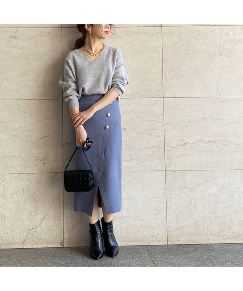 LOUNGEDRESS（ラウンジドレス）の「ブークレラップスカート（スカート・レディース・ブルー/アイボリー/ミント・FREE）」の6枚目の写真