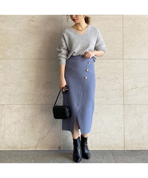 LOUNGEDRESS（ラウンジドレス）の「ブークレラップスカート（スカート・レディース・ブルー/アイボリー/ミント・FREE）」の7枚目の写真