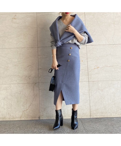 LOUNGEDRESS（ラウンジドレス）の「ブークレラップスカート（スカート・レディース・ブルー/アイボリー/ミント・FREE）」の10枚目の写真