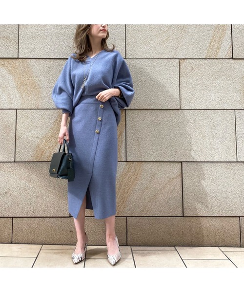 LOUNGEDRESS（ラウンジドレス）の「ブークレラップスカート（スカート・レディース・ブルー/アイボリー/ミント・FREE）」の13枚目の写真