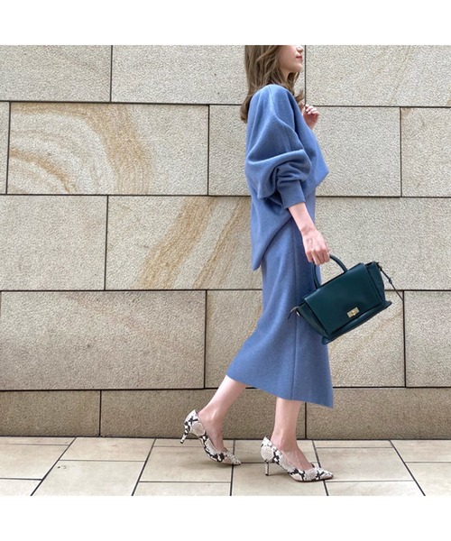 LOUNGEDRESS（ラウンジドレス）の「ブークレラップスカート（スカート・レディース・ブルー/アイボリー/ミント・FREE）」の14枚目の写真