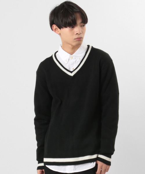 make a ray!（メイク ア レイ！）の「オーバーサイズ チルデンニット セーター（ニット/セーター・メンズ・ベージュ/グレー/オフホワイト/ブラック・M/L/XL）」の3枚目の写真