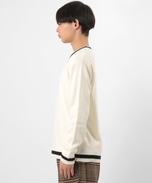 make a ray!（メイク ア レイ！）の「オーバーサイズ チルデンニット セーター（ニット/セーター・メンズ・ベージュ/グレー/オフホワイト/ブラック・M/L/XL）」の5枚目の写真