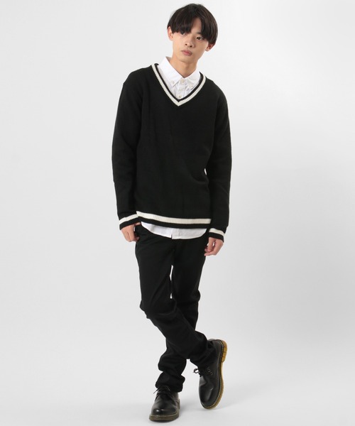 make a ray!（メイク ア レイ！）の「オーバーサイズ チルデンニット セーター（ニット/セーター・メンズ・ベージュ/グレー/オフホワイト/ブラック・M/L/XL）」の13枚目の写真