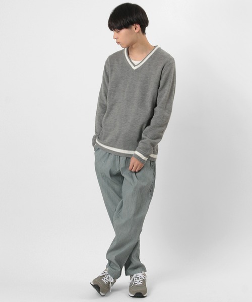 make a ray!（メイク ア レイ！）の「オーバーサイズ チルデンニット セーター（ニット/セーター・メンズ・ベージュ/グレー/オフホワイト/ブラック・M/L/XL）」の10枚目の写真