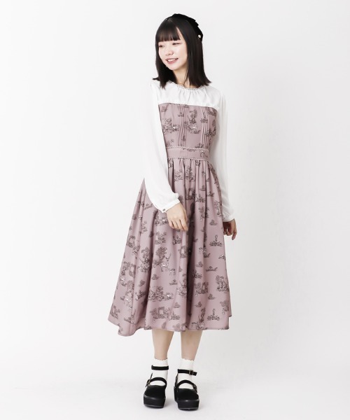 Axes Femme Poetique アクシーズファムポエティック の ベルフォレ柄ワンピース ワンピース Wear