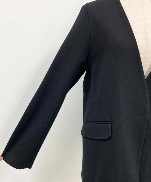 PICCIN(ピッチン)の「ノーカラージャケット(ノーカラージャケット・レディース・ブラック/キャメル・M)」の15枚目の写真