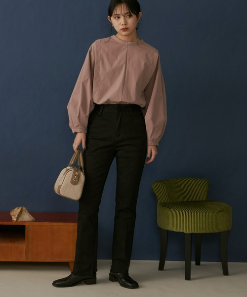 Aunt Marie's（アントマリーズ）の「ベーシックハイウエストセミフレアデニム（デニムパンツ・レディース・ブラック/ネイビー/ブラック系その他・SMALL/MEDIUM/LARGE）」の14枚目の写真