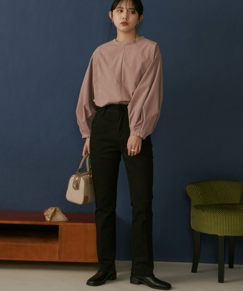 Aunt Marie's（アントマリーズ）の「ベーシックハイウエストセミフレアデニム（デニムパンツ・レディース・ブラック/ネイビー/ブラック系その他・SMALL/MEDIUM/LARGE）」の15枚目の写真