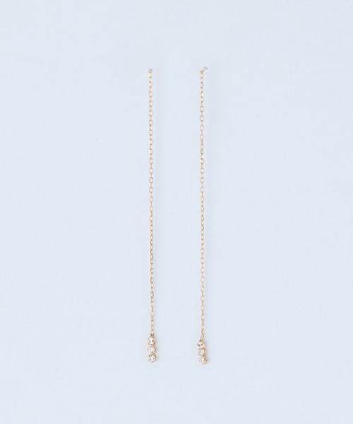 セール】【K10】スウィングビジューアメリカンピアス/BOX付き（ピアス