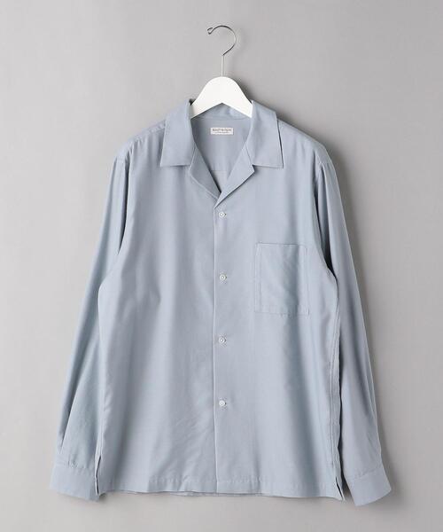 BEAUTY&YOUTH UNITED ARROWS(ビューティーアンドユースユナイテッドアローズ)の「BY T/R コットン モールスキン オープンカラー リラックスフォルム シャツ(シャツ/ブラウス・メンズ・オリーブ/ライトブルー/ベージュ・LARGE/SMALL/MEDIUM/X-LARGE)」の5枚目の写真
