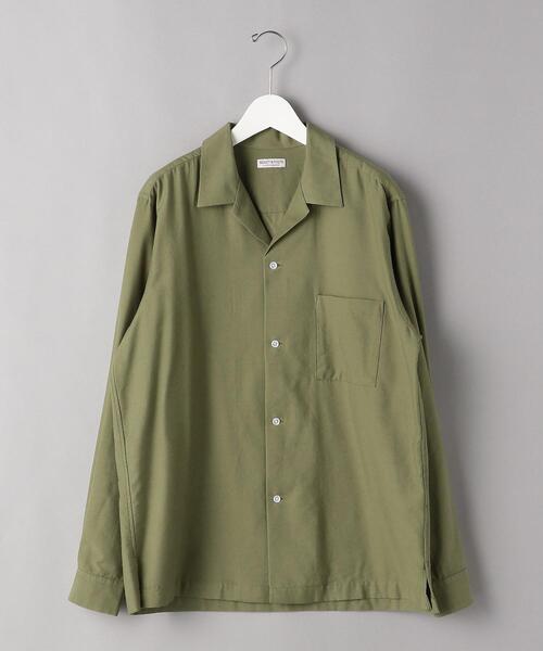 BEAUTY&YOUTH UNITED ARROWS(ビューティーアンドユースユナイテッドアローズ)の「BY T/R コットン モールスキン オープンカラー リラックスフォルム シャツ(シャツ/ブラウス・メンズ・オリーブ/ライトブルー/ベージュ・LARGE/SMALL/MEDIUM/X-LARGE)」の21枚目の写真