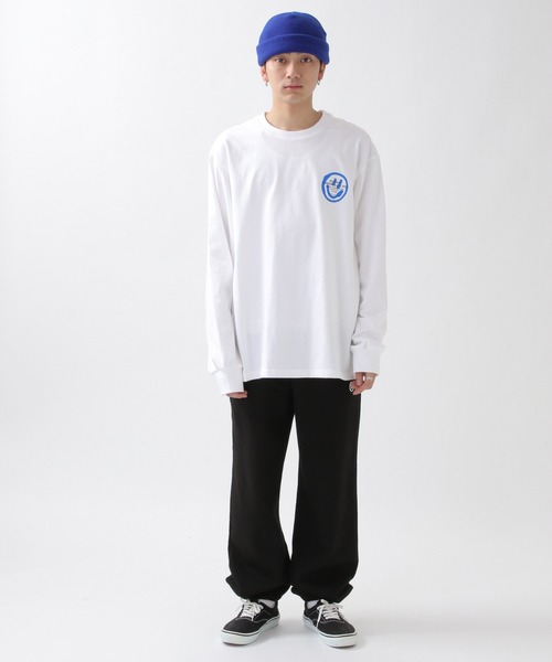 ISTKUNST（イストクンスト）の「【UNISEX】ISTKUNST／LOGO&SMILEYロンT 2940858（Tシャツ/カットソー・メンズ・ホワイト/ブラック/ライトパープル/ネイビー/ライトグレー・SMALL/MEDIUM/LARGE）」の21枚目の写真