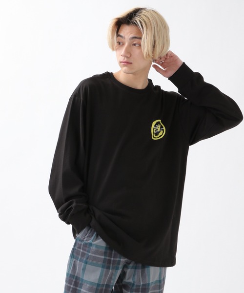 ISTKUNST（イストクンスト）の「【UNISEX】ISTKUNST／LOGO&SMILEYロンT 2940858（Tシャツ/カットソー・メンズ・ホワイト/ブラック/ライトパープル/ネイビー/ライトグレー・SMALL/MEDIUM/LARGE）」の10枚目の写真