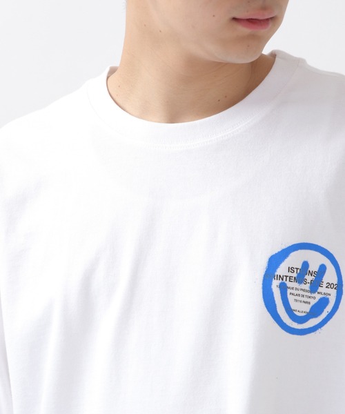 ISTKUNST（イストクンスト）の「【UNISEX】ISTKUNST／LOGO&SMILEYロンT 2940858（Tシャツ/カットソー・メンズ・ホワイト/ブラック/ライトパープル/ネイビー/ライトグレー・SMALL/MEDIUM/LARGE）」の16枚目の写真