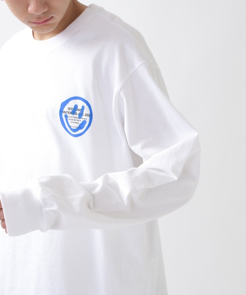 ISTKUNST（イストクンスト）の「【UNISEX】ISTKUNST／LOGO&SMILEYロンT 2940858（Tシャツ/カットソー・メンズ・ホワイト/ブラック/ライトパープル/ネイビー/ライトグレー・SMALL/MEDIUM/LARGE）」の13枚目の写真