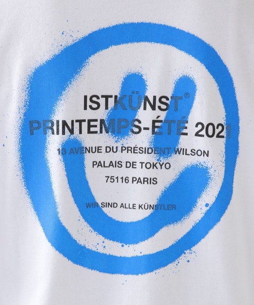 ISTKUNST（イストクンスト）の「【UNISEX】ISTKUNST／LOGO&SMILEYロンT 2940858（Tシャツ/カットソー・メンズ・ホワイト/ブラック/ライトパープル/ネイビー/ライトグレー・SMALL/MEDIUM/LARGE）」の8枚目の写真