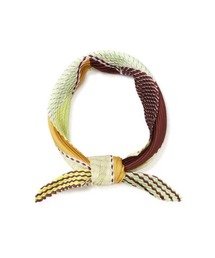 N.（N. Natural Beauty Basic） | プリーツラウンドボーダースカーフ(ストール/ショール)