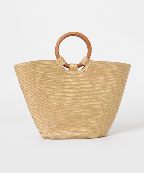 URBAN RESEARCH DOORS（アーバンリサーチドアーズ）の「ウッドハンドルブレードバッグ（ハンドバッグ・レディース・ベージュ/グレー系その他・ONE）」の10枚目の写真