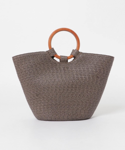 URBAN RESEARCH DOORS（アーバンリサーチドアーズ）の「ウッドハンドルブレードバッグ（ハンドバッグ・レディース・ベージュ/グレー系その他・ONE）」の8枚目の写真