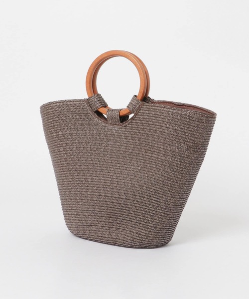 URBAN RESEARCH DOORS（アーバンリサーチドアーズ）の「ウッドハンドルブレードバッグ（ハンドバッグ・レディース・ベージュ/グレー系その他・ONE）」の6枚目の写真