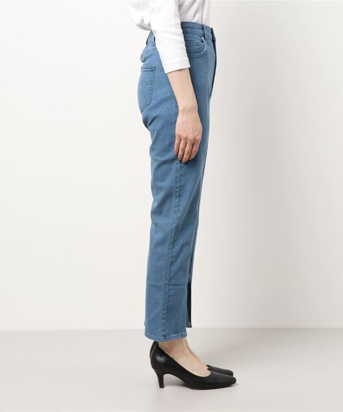 Honeys（ハニーズ）の「裾スリットデニムパンツ（デニムパンツ・レディース・グレー/インディゴブルー/ブルー/ホワイト・S/M/L）」の7枚目の写真