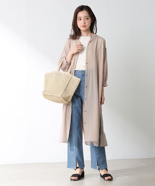 Honeys（ハニーズ）の「裾スリットデニムパンツ（デニムパンツ・レディース・グレー/インディゴブルー/ブルー/ホワイト・S/M/L）」の17枚目の写真