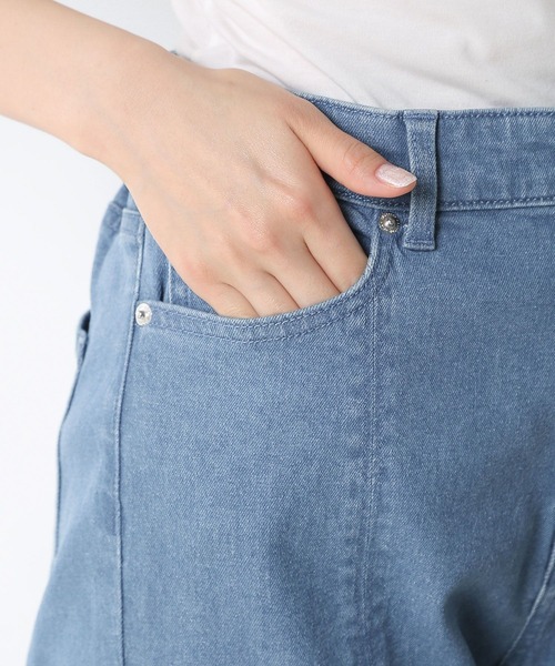 Honeys（ハニーズ）の「裾スリットデニムパンツ（デニムパンツ・レディース・グレー/インディゴブルー/ブルー/ホワイト・S/M/L）」の6枚目の写真