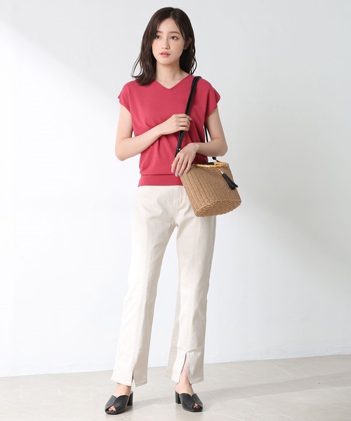 Honeys（ハニーズ）の「裾スリットデニムパンツ（デニムパンツ・レディース・グレー/インディゴブルー/ブルー/ホワイト・S/M/L）」の21枚目の写真