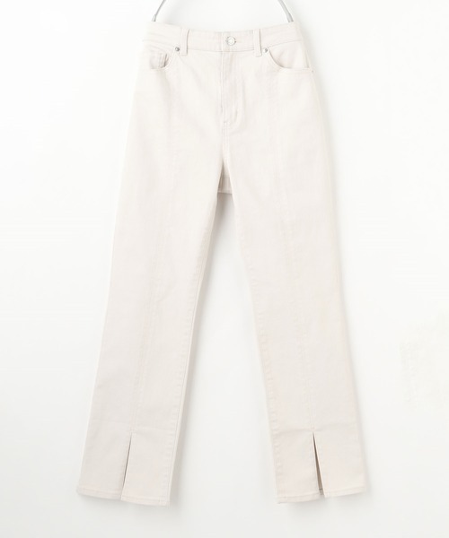 Honeys（ハニーズ）の「裾スリットデニムパンツ（デニムパンツ・レディース・グレー/インディゴブルー/ブルー/ホワイト・S/M/L）」の22枚目の写真