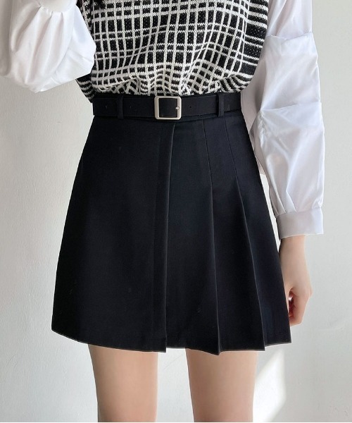 SONA（ソナ）の「SONYUNARA ハーフプリーツミニスカート （スカート