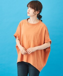 CUBE SUGAR（キューブシュガー）の「シルキータッチ 天竺 変形 ビッグTシャツ（Tシャツ/カットソー）」