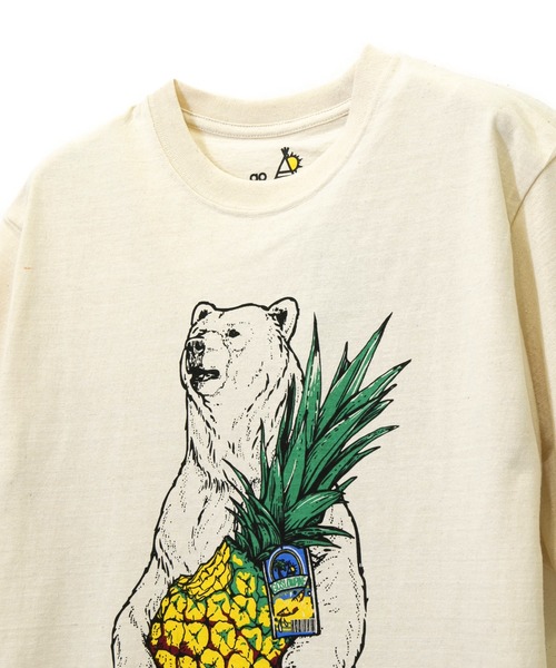 go slow caravan(ゴースローキャラバン)の「eco lead リサイクル天竺 パイナップルクマTEE W(Tシャツ/カットソー・レディース・グリーン系その他/ナチュラル・FREE)」の5枚目の写真